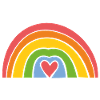 Rainbow with heart