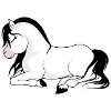 Lying pony