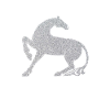 Silber Pferd Glitzer