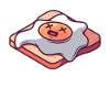 Dead fried egg on toast