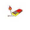 Burning matchstick