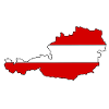 Austria Map with Flag
