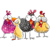 crazy chickens heap and chickens