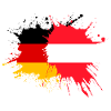 GERMANY AUSTRIA FLAGGEN FARBKLECKSE