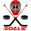 Ice hockey goalie red