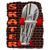 Skateboaed skater masonry across