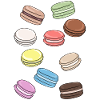 Bunte Macarons süße Versuchung