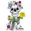 Skull with Roses 01