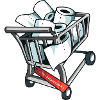 TOILET PAPERWAR Shopping cart