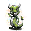 Farbiger Drache