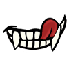Vampire smile grimaces comic
