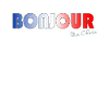 French text Bonjour Design Hello French
