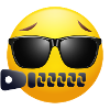 EMOJI met rits en Bril cool design