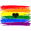 Regenboogvlag hart LGBT Gay Pride