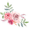 Aquarelle florale Rose