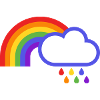 Rainbow with cloud