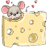 Hungry mouse holes cheese