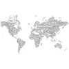 World Map Topography Mountains