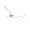Glider gliding cartoon glider pilot