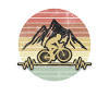 Bicycling bike heartbeat pulse mountains