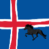 Icelandic Flag - black