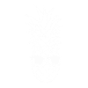 Pineapple with sunglasses on vacation