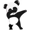 dabbing Panda - tanzender Pandabär Geschenkidee