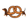 Funny motif Dachshund Pretzel Design