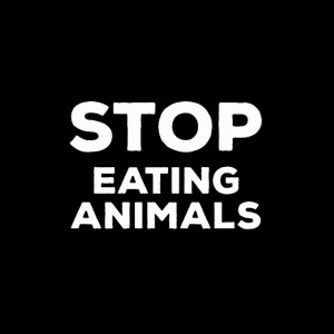 Maske - Stop eating animals - schwarz