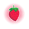 Fragola - retrò con puntini rossi