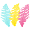 Pastel Palm Trio Print
