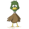 Cute cartoon duck