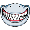 Masque visage de requin