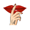 shhh shuff finger on the mouth decoration mask