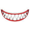 Tændehaj grin mundbeskyttelsesmaske beskyttelsesmaske