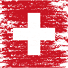 Croix suisse texturée rouge