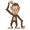 Funny cartoon monkey