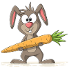 Lapin doux avec carotte