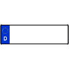 License plate blank short