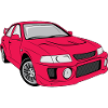 Retro red car