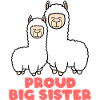 Proud big sister llama