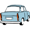 Sky blue Trabi 