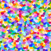 Confetti Rainbow Hearts pattern