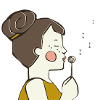 Pusteblume Mädchen farbig