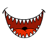Laughing monster face mask