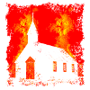Burning church