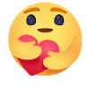 Skötsel Emoji kramar hjärta roligt ansikte