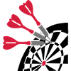 Darts arrow dart board