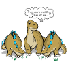 Dinosaurs making fun