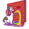 Einhorn pinkelt Regenbogen